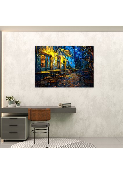 Vincent Van Gogh Kafe Teras Kanvas Tablo - Vincent Van Gogh, Vincent Van Gogh, Kanvas Tablo, Duvar Dekorasyonu, 50X30 modelleri