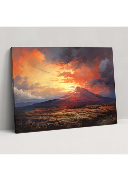 Volkan Empresyonist Kanvas Tablo - Volkan, Kanvas Tablo, Volkan, Ev Dekorasyonu, 50X30