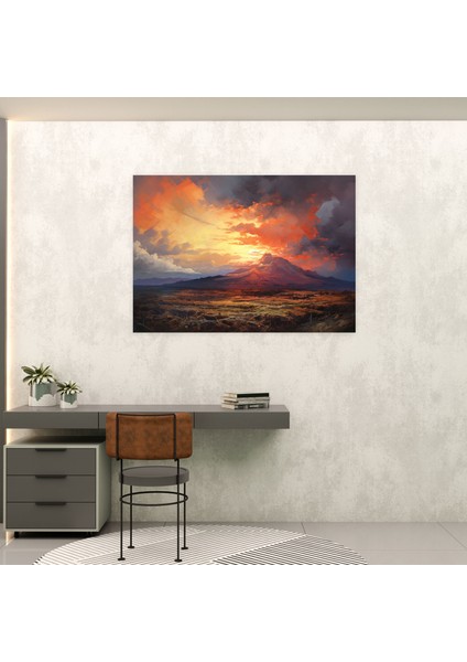 Volkan Empresyonist Kanvas Tablo - Volkan, Kanvas Tablo, Volkan, Ev Dekorasyonu, 50X30 fiyatları