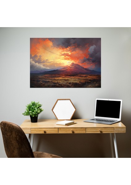 Volkan Empresyonist Kanvas Tablo - Volkan, Kanvas Tablo, Volkan, Ev Dekorasyonu, 50X30 modelleri