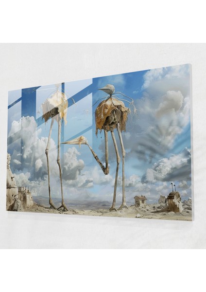 Salvador Dali Ev Dekorasyonu: Tuhaf Yaratıklar - Salvador Dali, Cam Baskı, Ev Dekorasyonu, Salvador Dali, 45X30