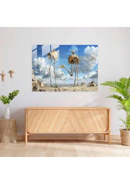 Salvador Dali Ev Dekorasyonu: Tuhaf Yaratıklar - Salvador Dali, Cam Baskı, Ev Dekorasyonu, Salvador Dali, 45X30 modelleri