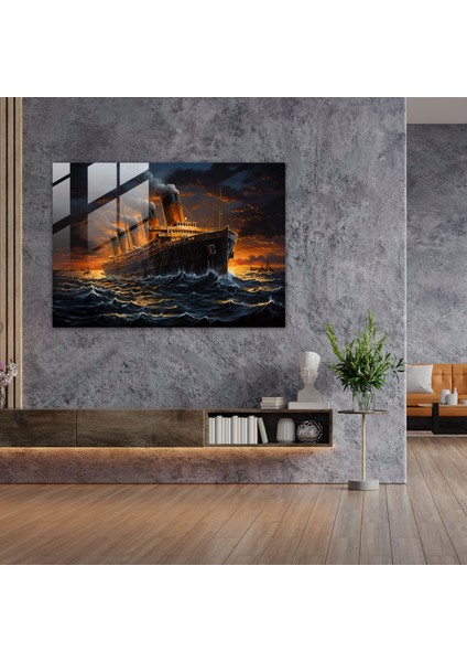 Titanic Trajedi Cam Sanatı - Titanik, Trajedi, Cam Sanatı, Ikonik Etkinlik, 90X60 fiyatları