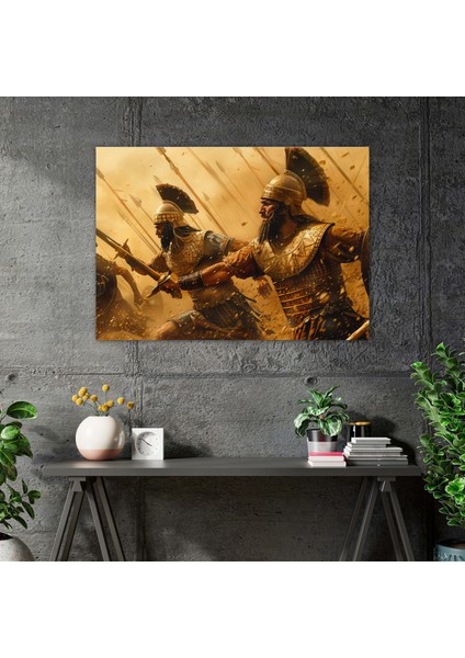 Sümer Savaşçıları Savaşı Kanvas Tablo - Sümerler, Sümerler, Ev Dekorasyonu, Kanvas Tablo, 50X30 modelleri