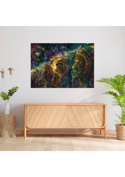 Sümerler Gök Tanrıçaları Kanvas Tablo - Sümerler, Kanvas Tablo, Dijital Sanat Eserleri, Gök Cisimleri, 50X30 fiyatları