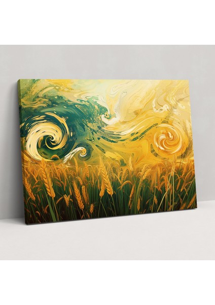 Soyut Buğday Tarlası Van Gogh Duvar Tablosu - Vincent Van Gogh, Vincent Van Gogh, Ev Dekorasyonu, Duvar Dekorasyonu, 50X30