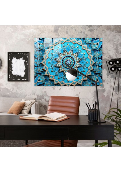 Türk Arabesk Cam Baskı - Türk Halısı, Cam Duvar Sanatı, Cam Baskı, Arabesk Desenler, 45X30 fiyatları