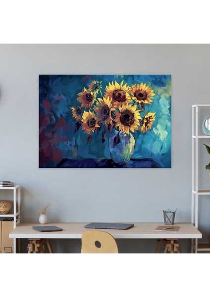 Vincent Van Gogh Ayçiçekleri Tablosu - Vincent Van Gogh, Kanvas Tablo, Duvar Sanatı, Ev Dekorasyonu, 50X30
