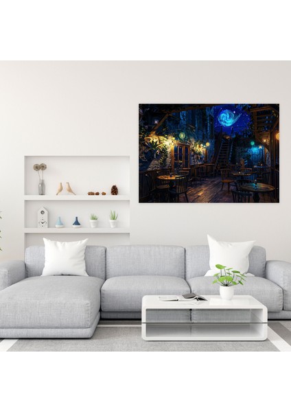 Vincent Van Gogh Kafe Teras Kanvas Tablo - Vincent Van Gogh, Duvar Dekorasyonu, Vincent Van Gogh, Ev Dekorasyonu, 50X30 fiyatları