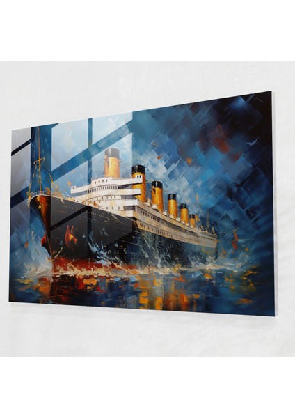 Titanic Cam Duvar Sanatı - Çağdaş Soyut - Titanic, Cam Baskı, Güç, Çağdaş, 45X30