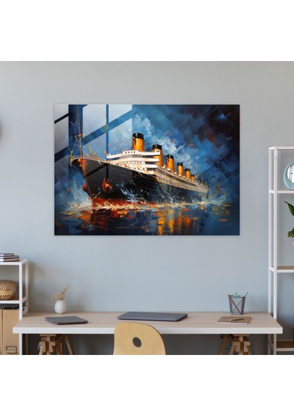 Titanic Cam Duvar Sanatı - Çağdaş Soyut - Titanic, Cam Baskı, Güç, Çağdaş, 45X30 modelleri