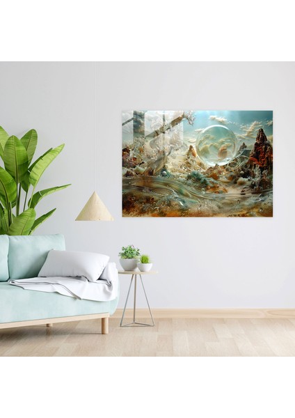 Salvador Dali Rüya Gibi Manzara Cam Sanatı - Salvador Dali, Salvador Dali, Gerçeküstücülük, Ev Dekorasyonu, 45X30 modelleri