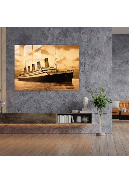 Titanic Cam Baskı - Titanic, Ev Dekorasyonu, Majesteleri, Sepya, 45X30 modelleri