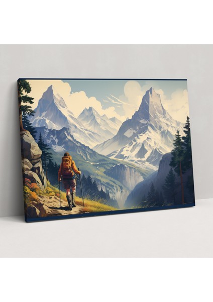 Seyahat Duvar Dekorasyonu - Vintage Macera Posteri - Seyahat, Duvar Dekorasyonu, Retro Seyahat, Kanvas, 50X30