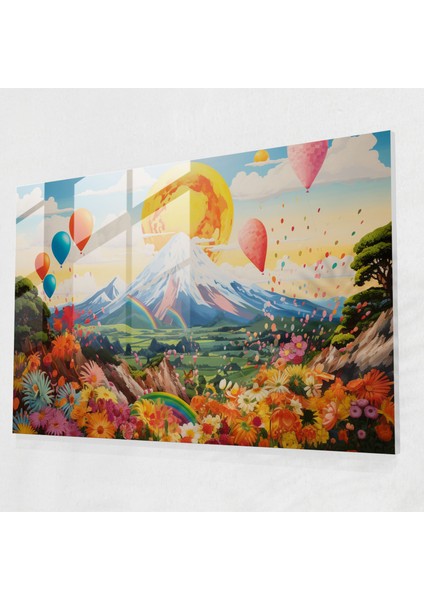 Kaprisli Volkan Cam Duvar Sanatı - Volkan, Kaprisli, Cam Baskı, Duvar Dekorasyonu, 45X30