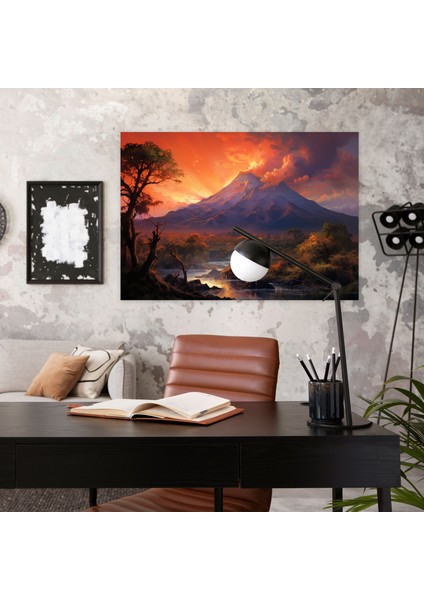 Volkan Duvar Dekorasyonu - Volkan, Duvar Sanatı, Ev Dekorasyonu, Kanvas Tablo, 50X30 modelleri