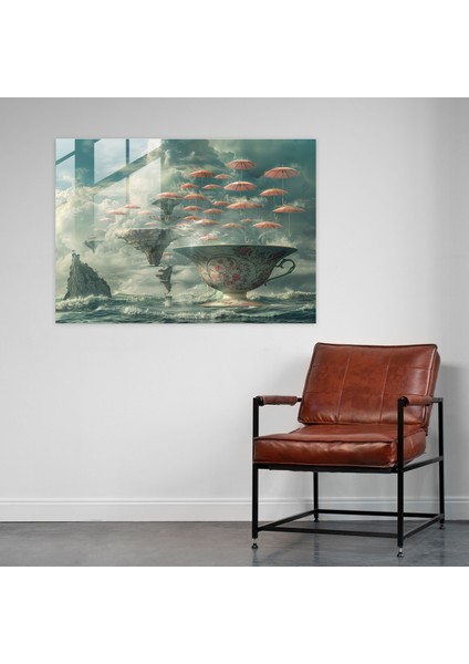 Sürrealizm Dev Çay Fincanı Ev Dekorasyonu - Sürrealizm Sanatı, Absürd Gerçeklik, Ev Dekorasyonu, Duvar Süslemesi, 70X50 fiyatları