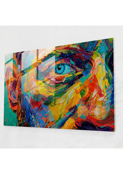 Vincent Van Gogh Cam Duvar Sanatı - Canlı Otoportre - Vincent Van Gogh, Duvar Dekorasyonu, Ev Dekorasyonu, Cam Baskı, 45X30