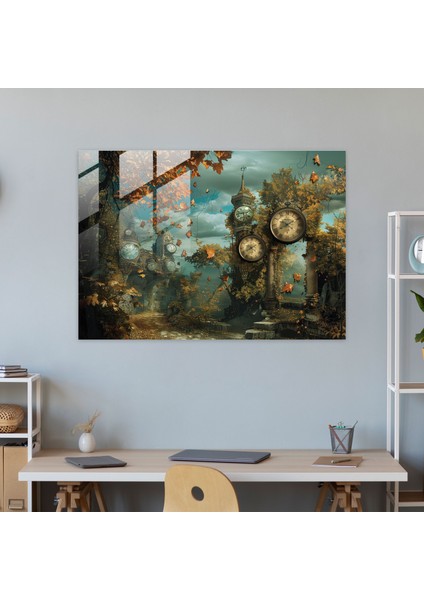 Sürrealizm Uhrevi Bahçe Duvar Dekorasyonu - Sürrealizm Sanatı, Cam Sanatı, Duvar Dekorasyonu, Uhrevi Bahçe, 45X30 modelleri