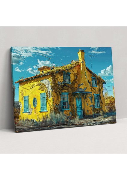 Vincent Van Gogh Sarı Ev Duvar Tablosu - Vincent Van Gogh, Ev Dekorasyonu, Kanvas Tablo, Duvar Sanatı, 50X30