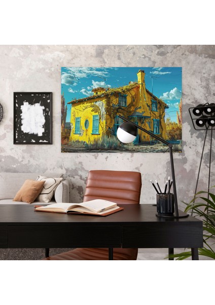Vincent Van Gogh Sarı Ev Duvar Tablosu - Vincent Van Gogh, Ev Dekorasyonu, Kanvas Tablo, Duvar Sanatı, 50X30