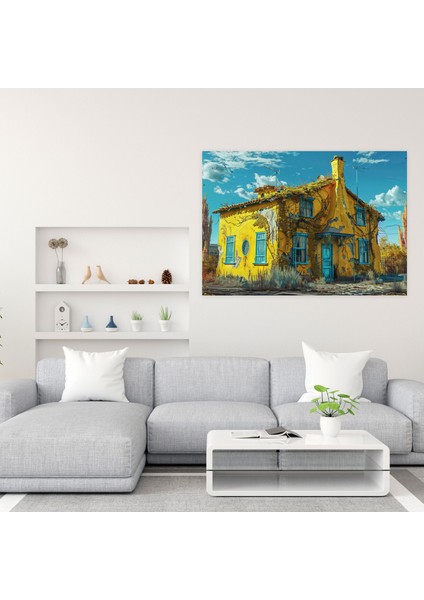 Vincent Van Gogh Sarı Ev Duvar Tablosu - Vincent Van Gogh, Ev Dekorasyonu, Kanvas Tablo, Duvar Sanatı, 50X30