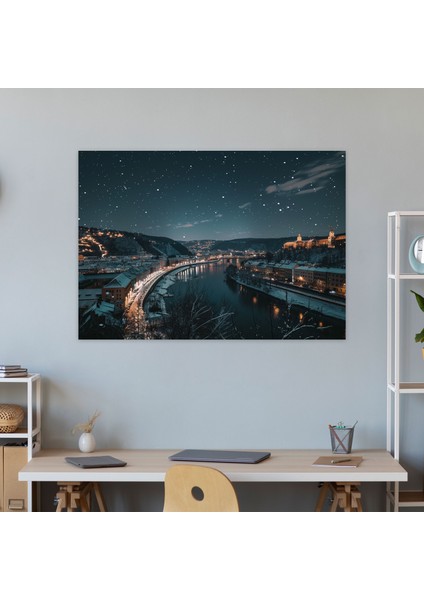 Vincent Van Gogh Yıldızlı Gece Kanvas Tablo - Vincent Van Gogh, Kanvas Tablo, Duvar Dekorasyonu, Kanvas Tablo, 50X30