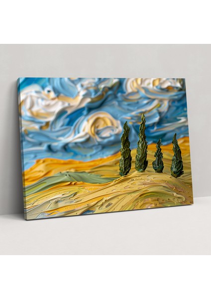 Vincent Van Gogh Buğday Tarlası Kanvas Tablo - Vincent Van Gogh, Vincent Van Gogh, Duvar Sanatı, Kanvas Tablo, 100X70