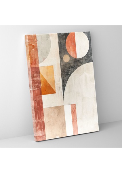 Sessiz Tonlar Süprematizm Kanvas Tablo - Süprematizm, Duvar Dekorasyonu, Duvar Sanatı, Nötr Tonlar, 30X50