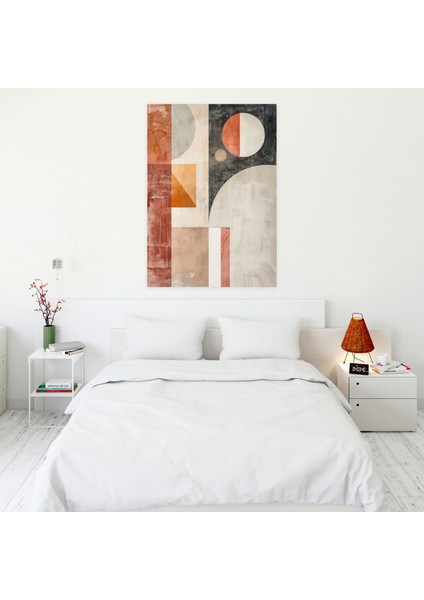 Sessiz Tonlar Süprematizm Kanvas Tablo - Süprematizm, Duvar Dekorasyonu, Duvar Sanatı, Nötr Tonlar, 30X50 modelleri