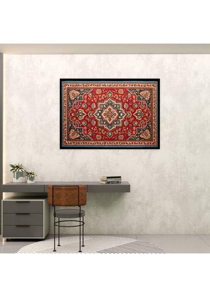 Türk Halı Desenli Kanvas Tablo - Türk Halısı, Duvar Sanatı, Türk Halı Desenli Kanvas Tablo, 50X30 modelleri