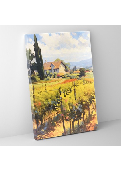 Şarap Duvar Tablosu - Şarap, Kanvas Tablo, Şarap Duvar Tablosu, Altın Tonları, 30X50