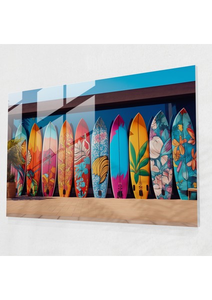 Sörf Modern Sanat - Sörf, Canlı Renkler, Sörf, Duvar Dekorasyonu, 45X30