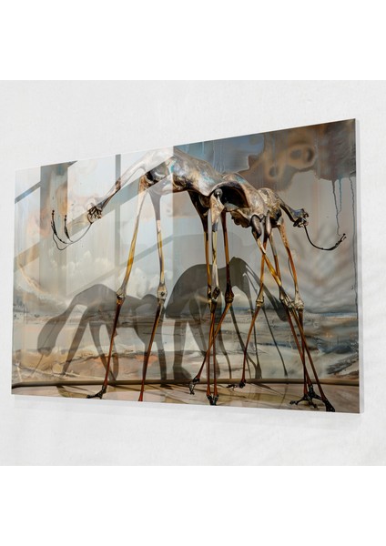Salvador Dali Uzun Bacaklı Filler Cam Duvar Sanatı - Salvador Dali, Sürrealizm, Cam Duvar Sanatı, Kaprisli, 45X30