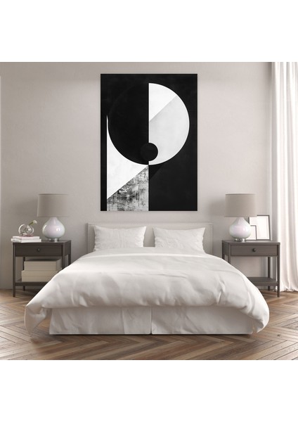 Süprematizm Siyah Beyaz Duvar Tablosu - Süprematizm, Siyah Beyaz, Ev Dekorasyonu, Duvar Sanatı, 30X50 modelleri