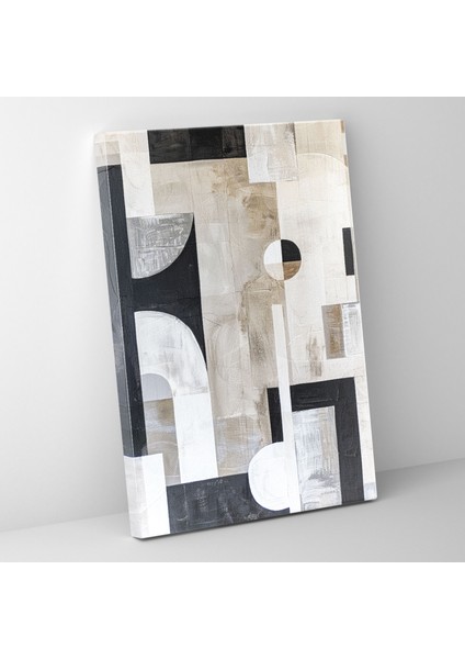Süprematizm Monokromatik Soyut Formlar Duvar Sanatı - Süprematizm, Kanvas Tablo, Duvar Sanatı, Kanvas Tablo, 30X50