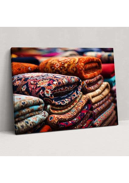 Türk Halı Desenli Kanvas Tablo - Türk Halısı, Duvar Dekorasyonu, Kanvas Tablo, Duvar Sanatı, 50X30