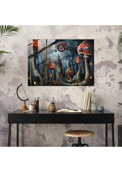 Sürrealizm Ev Dekorasyonu - Tuhaf Orman Yaratıkları - Sürrealizm Sanatı, Sürrealizm Sanatı, Ev Dekorasyonu, Modern Sanat, 45X30 modelleri