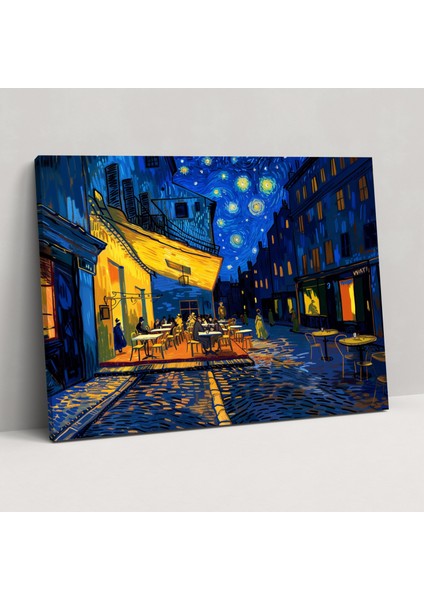 Cafe Teras Vincent Van Gogh Kanvas Tablo - Vincent Van Gogh, Vincent Van Gogh, Ev Dekorasyonu, Kanvas Tablo, 50X30