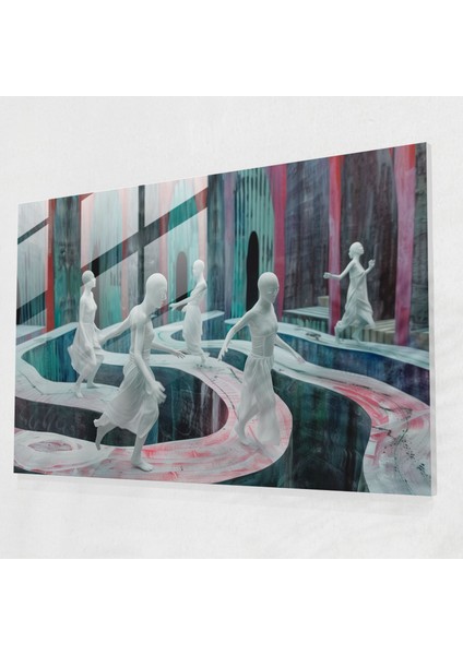 Ayna Dans Cam Ev Dekorasyonu - Sürrealizm Sanat, Modern Sanat, Ev Dekorasyonu, Cam Baskı, 45X30