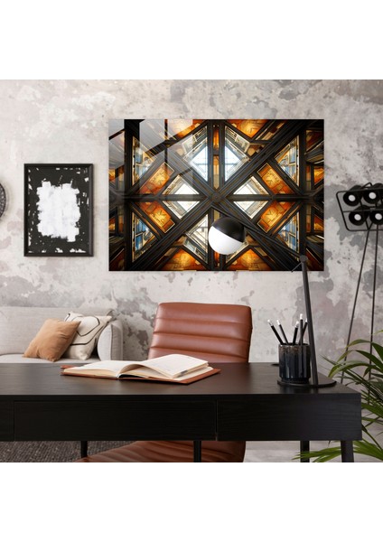 Vatikan Geometrik Cam Sanatı - Vatikan, Vatikan, Cam Duvar Sanatı, Mantık ve Gizli Bilgi, 45X30