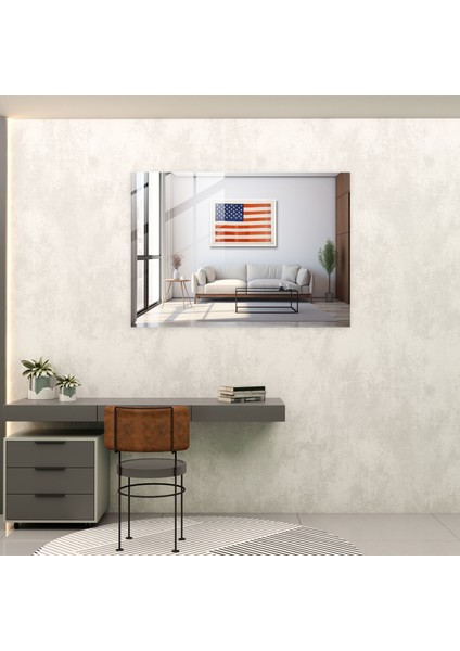 Amerika Birleşik Devletleri Haritası Cam Baskı - Amerika Birleşik Devletleri Haritası, Cam Sanatı, Ev Dekorasyonu, Modern Sanat, 45X30 modelleri
