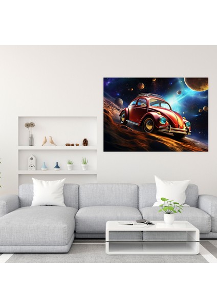 Fütüristik Volkswagen Beetle Kanvas Tablo - Volkswagen Beetle, Göksel Elementler, Fütüristik, Kanvas Tablo, 50X30 fiyatları