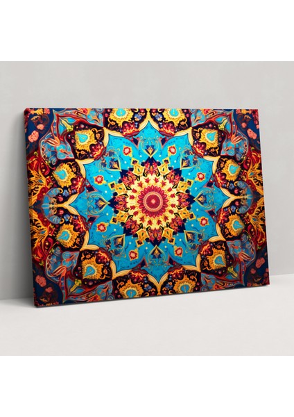 Türk Halı Deseni Kaleydoskop Kanvas Tablo - Türk Halısı, Kanvas Tablo, Türk Halı Deseni, Kanvas Tablo, 50X30