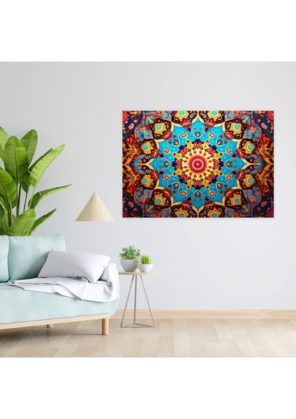 Türk Halı Deseni Kaleydoskop Kanvas Tablo - Türk Halısı, Kanvas Tablo, Türk Halı Deseni, Kanvas Tablo, 50X30 modelleri