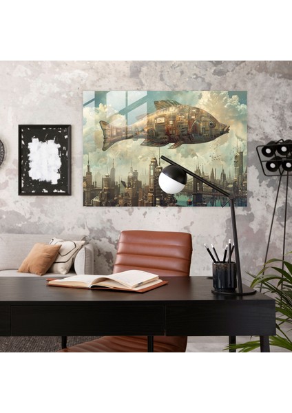 Sürrealizm Duvar Dekorasyonu - Sürrealizm Sanatı, Duvar Dekorasyonu, Cam Sanatı, Ev Dekorasyonu, 45X30 fiyatları