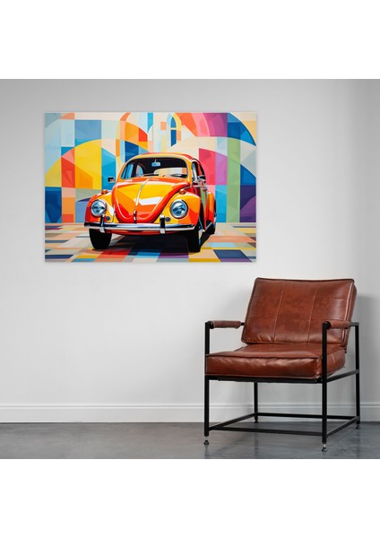 Volkswagen Beetle Duvar Tablosu - Volkswagen Beetle, Canlı Renkler, Göz Alıcı, Ev Dekorasyonu, 50X30 fiyatları