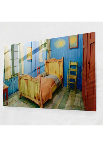 Vincent Van Gogh Cam Duvar Sanatı: Rahat Yatak Odası Retreat - Vincent Van Gogh, Duvar Dekorasyonu, Cam Duvar Sanatı, Ev Dekorasyonu, 45X30