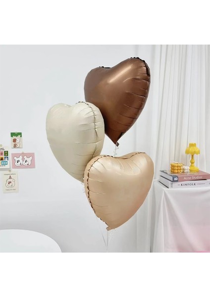 Yaş Boho Gökkuşağı Folyo Balon Retro Kalp Rakam Folyo Balon Seti