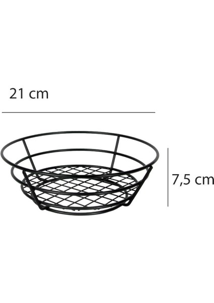 21 cm Yuvarlak Hamburger Sunumluk -3 Lü